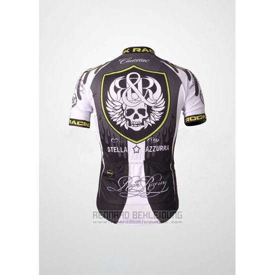 2010 Fahrradbekleidung Rock Racing Silber und Wei Trikot Kurzarm und Tragerhose - zum Schließen ins Bild klicken